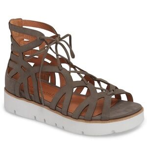 GENTLE SOULS Leather Larina Platform Gladiator Sandals Size US 8